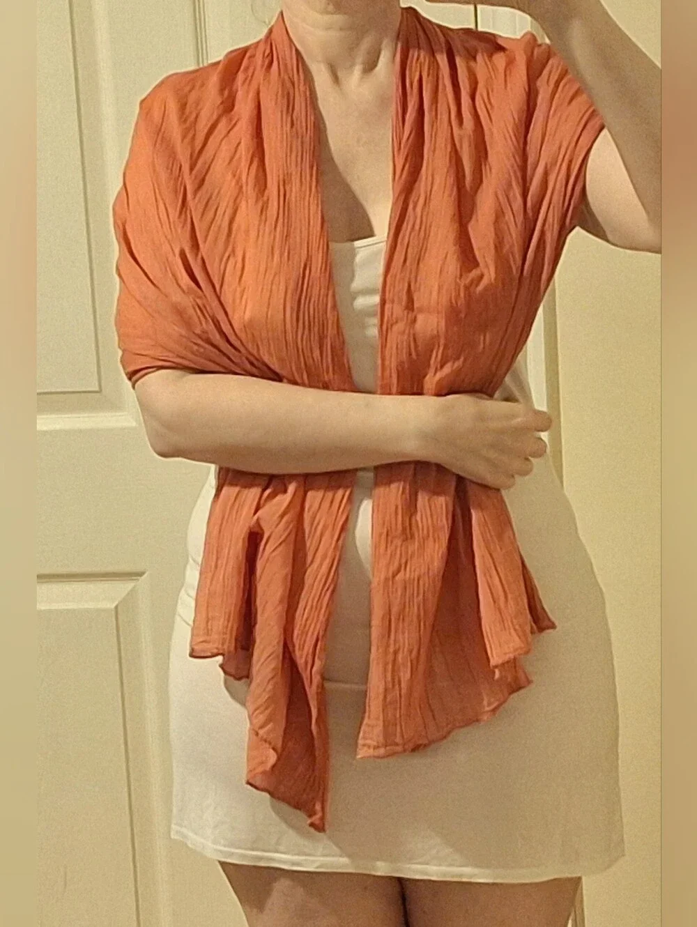 DEVRED | Peach Cotton Scarf